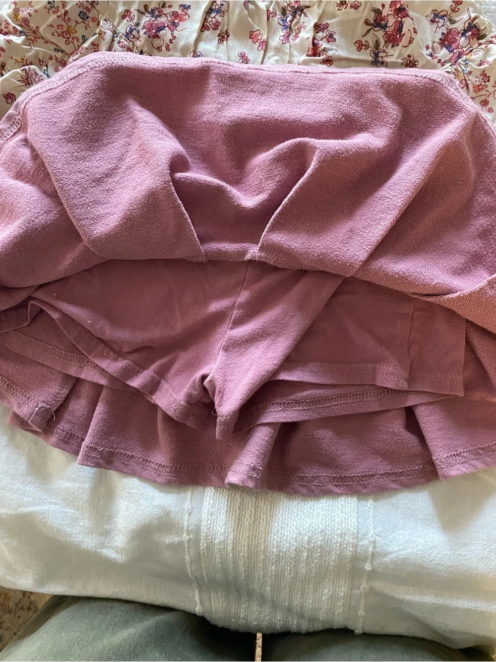 Set; OshKosh B'gosh cream Floral Ruffle skit and Pink Ultra Flir girls skirt